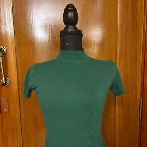 Green Turtleneck Top